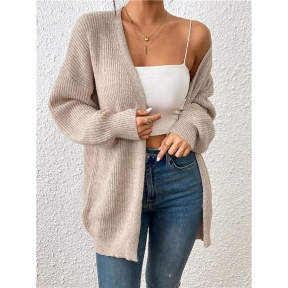 Variété Boutique Sweaters - Open Front Drop Shoulder Duster Cardigan
